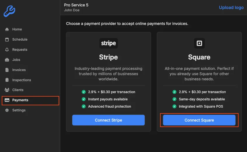 Square Payment Integration