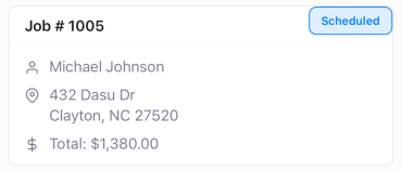 Job card interface